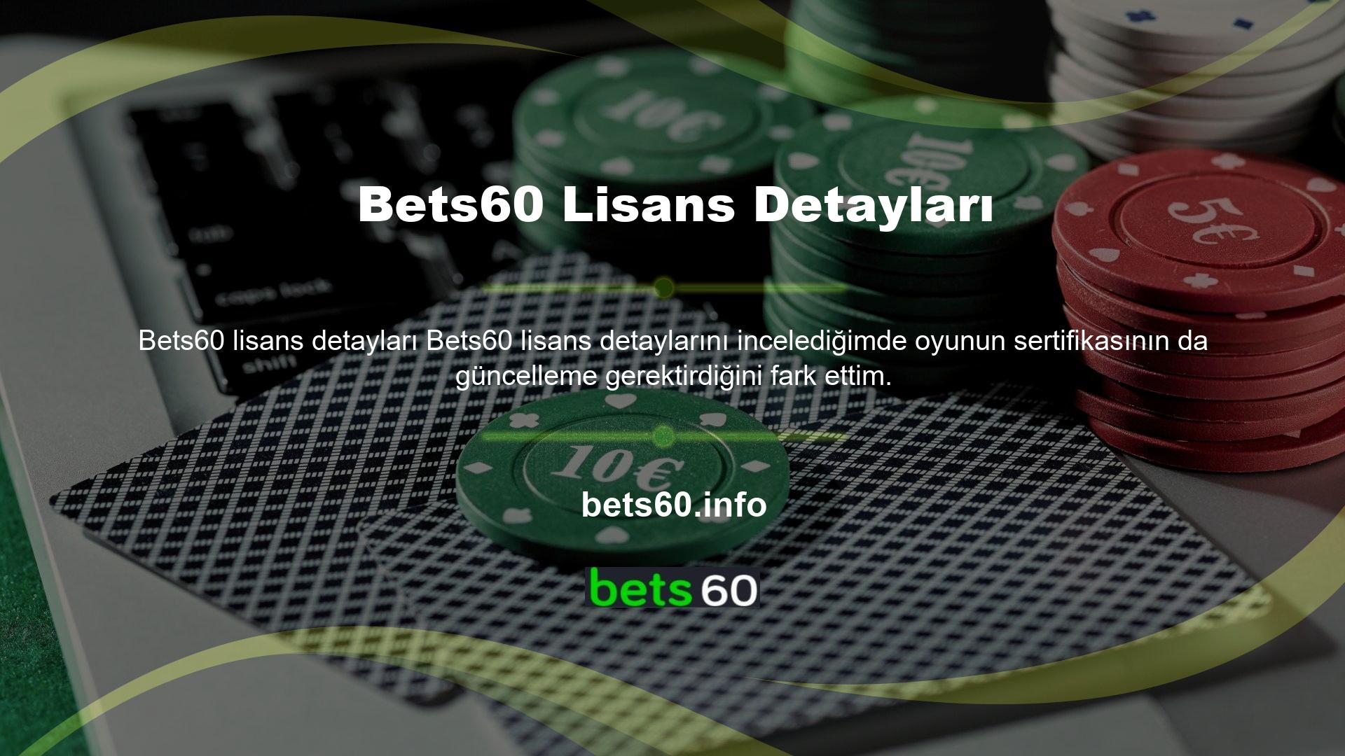 Bets60, mükemmel şikayet çözüm hizmetleri sunan canlı bahis mağazalarından biridir